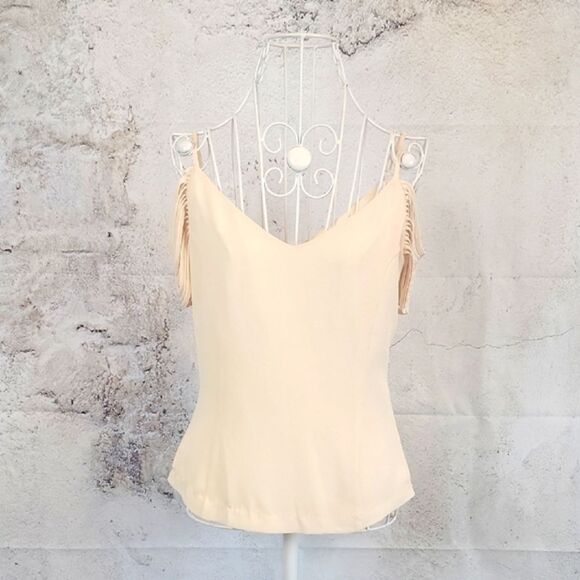 Naked Zebra Elegant Peach Cream Women's Top Size S - Picture 1 of 11
